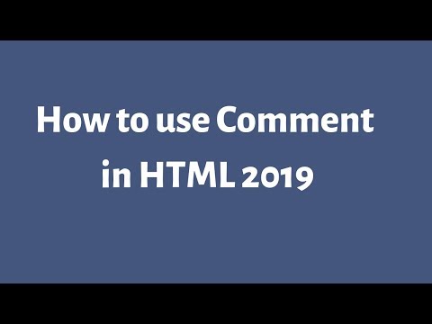 Как к использовать комментарий в код в HTML в 2019 г.