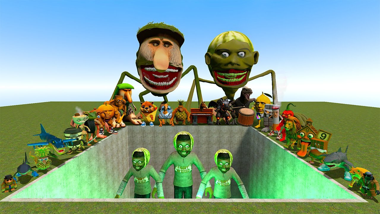 NEW ZOMBIE LIN GANG MELON VS ALL ITALIAN BRAINROT MEMES FAMILY IN Garry's Mod!