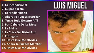 Luis Miguel 2024 MIX Las Mejores Canciones  La Incondicional, Culpabe O No, La Media Vuelta, Ah...