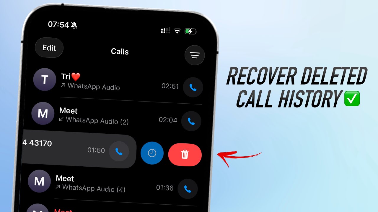 How To Recover Deleted Call History on iPhone!