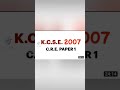 Cre Paper 1 2007 Watch This Kcse Paper In The Video Link In The Description