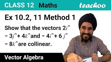 Ex 10.2, 11 Method 1 - Show that the vectors 2i - 3j + 4k and -4i + 6j - 8k - Teachoo