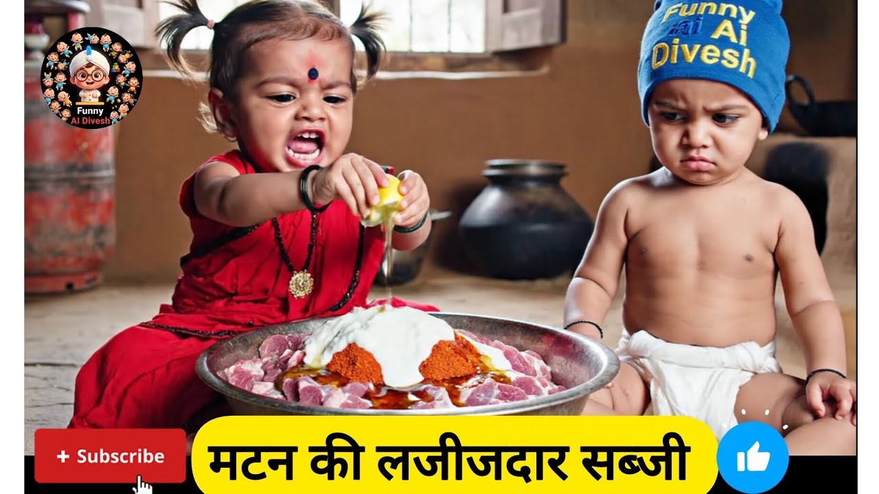 AI Baby Style Mutton Curry Recipe 🍖😋 | Poori Recipe + Full Jhagda 😡😂 