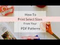 How To Print Select Sizes In PDF Patterns