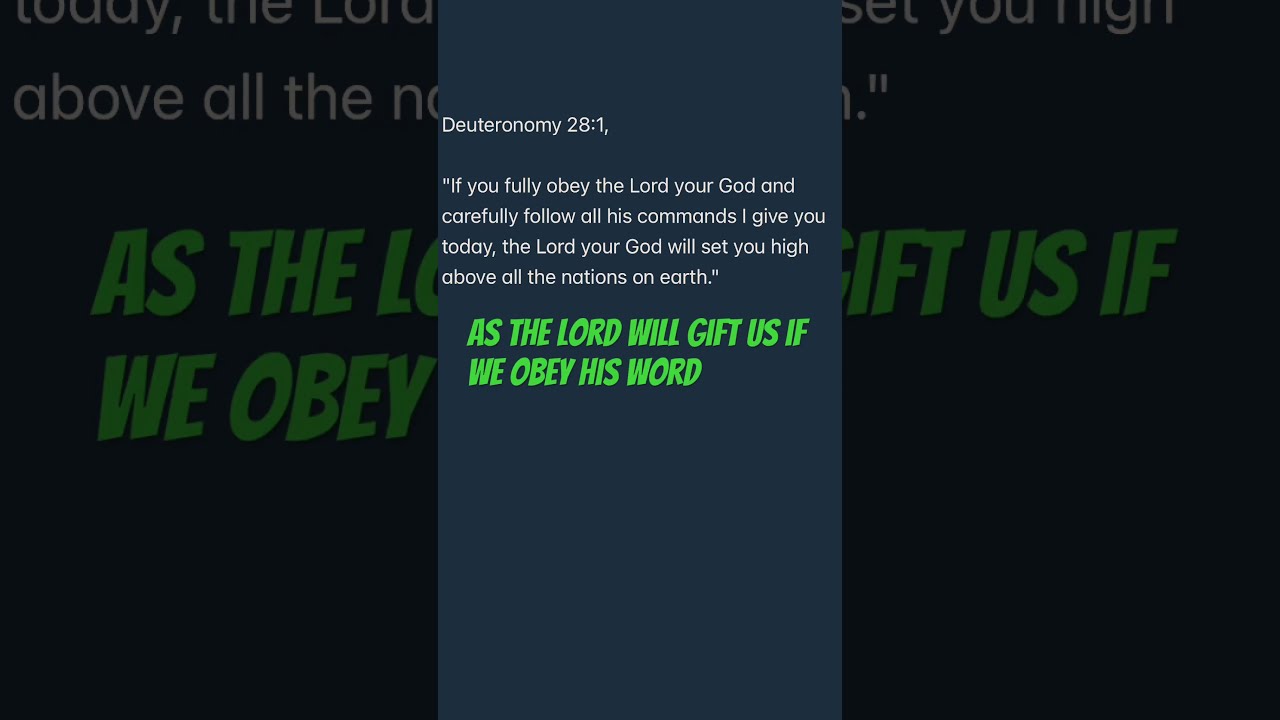 Bible Verse Of The Week Obedience Christian