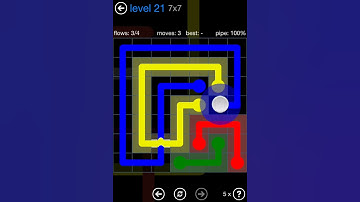 Flow Free Bridges Challenge Pack 7x7 Level 21 Walkthrough
