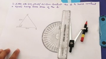 Constructing a square of area equal to a given triangle.