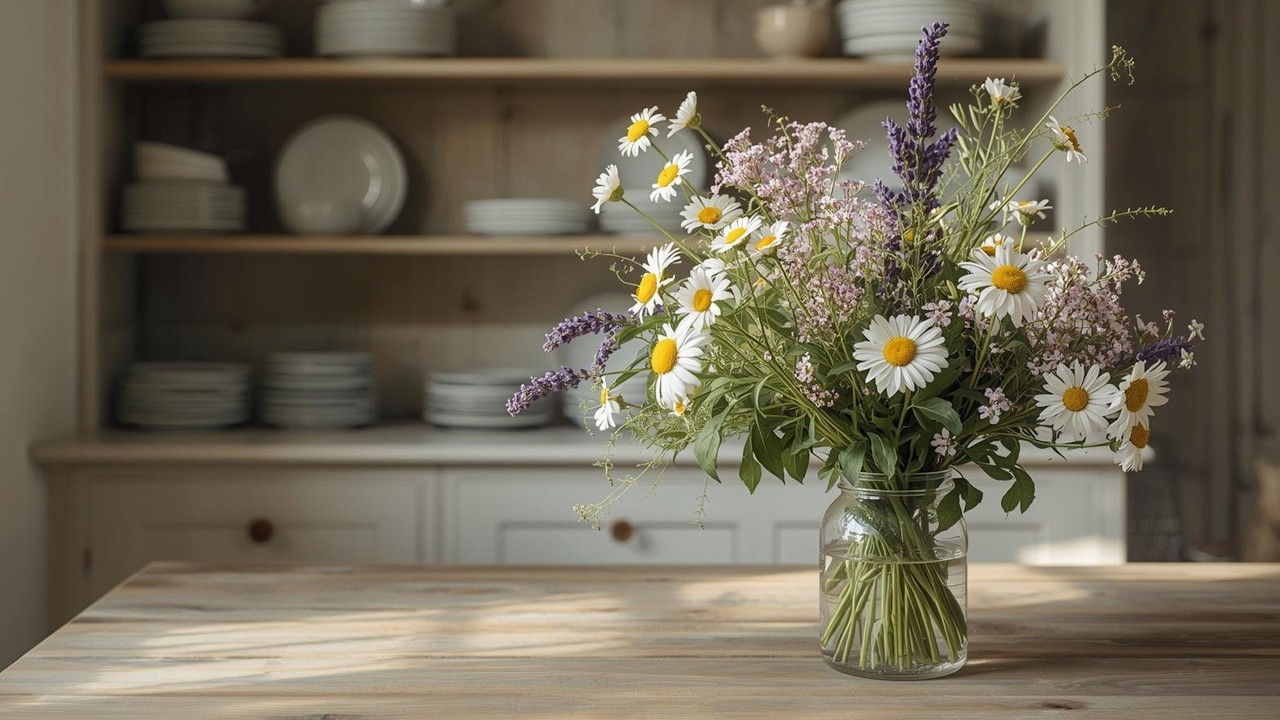 Rustic Farmhouse Wildflower Floral Vintage Painting | Frame TV Art | 2-Hour Screensaver