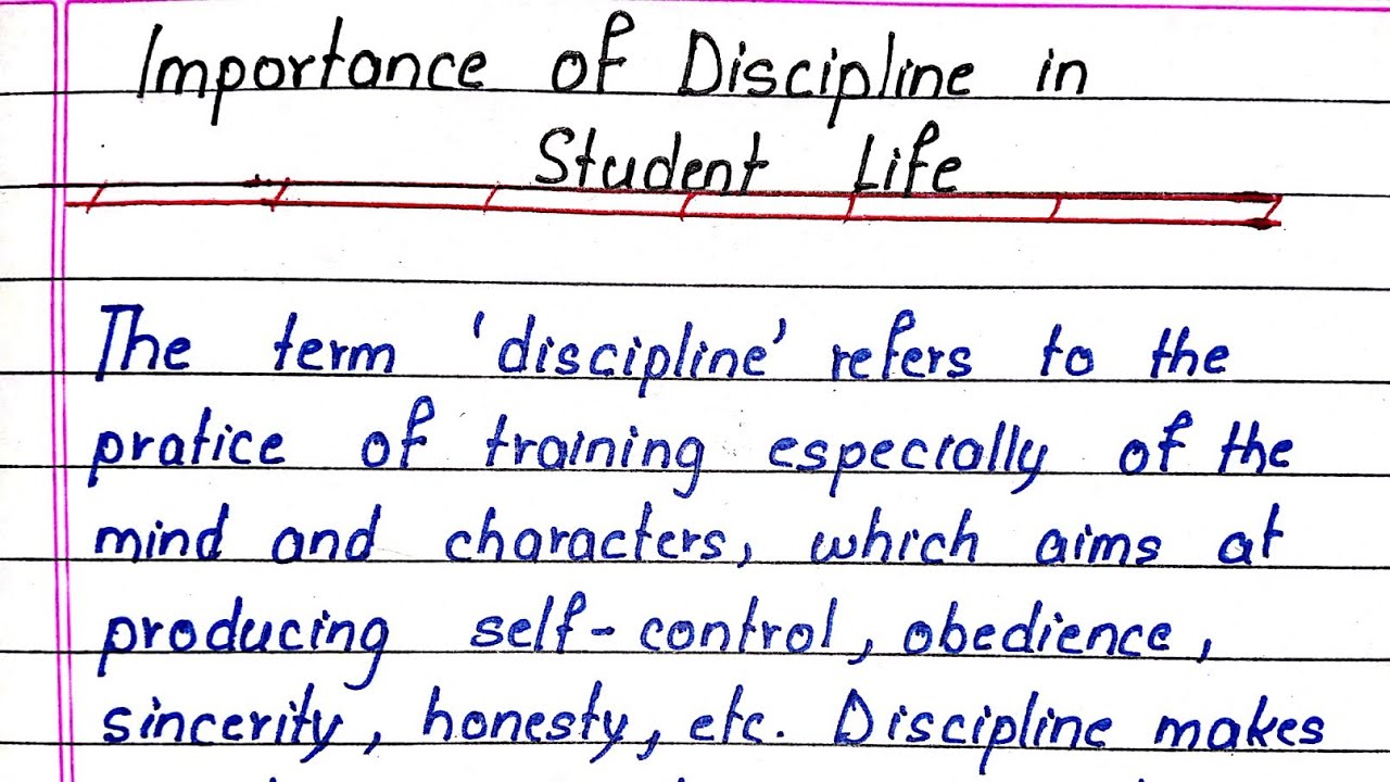 philosophy of student discipline essay