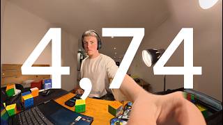 rubik's cube solved in 4,74 seconds fullstep