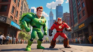 Green Captain America vs. Red Captain America 🔴 Unity of Colors: A Superhero Tale 🇺🇸 #superheroes