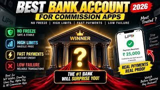 Best Bank Account for Commission Apps 2026 😱 | No Freeze + High Limit + Fast UPI Payments 🔥 screenshot 3