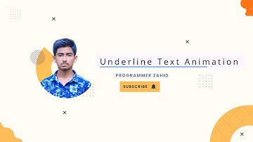 Underline Text Animation Using Html & CSS || 𝐏𝐫𝐨𝐠𝐫𝐚𝐦𝐦𝐞𝐫 𝐙𝐚𝐡𝐢𝐝 (Bangla Tutorial)