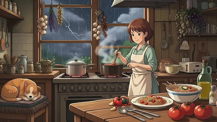 Peaceful Rainy Night in Cozy House|| Ghibli Style Relaxing  Vlog