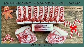 Recipe - 🎄 Natural Cold Process Soap w/ Peppermint Essential Oil | Ellen Ruth Soap #peppermint