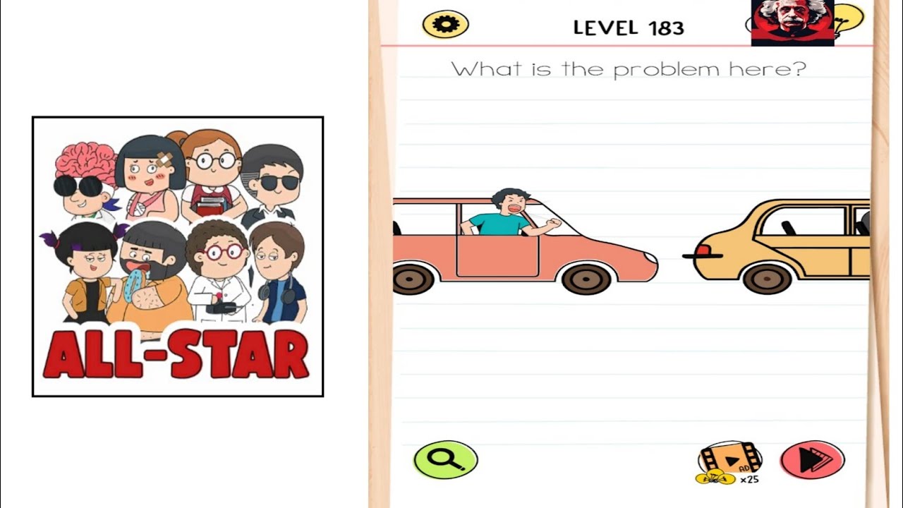 Brain test all star level 183 what is the problem here|| Walkthrough ...