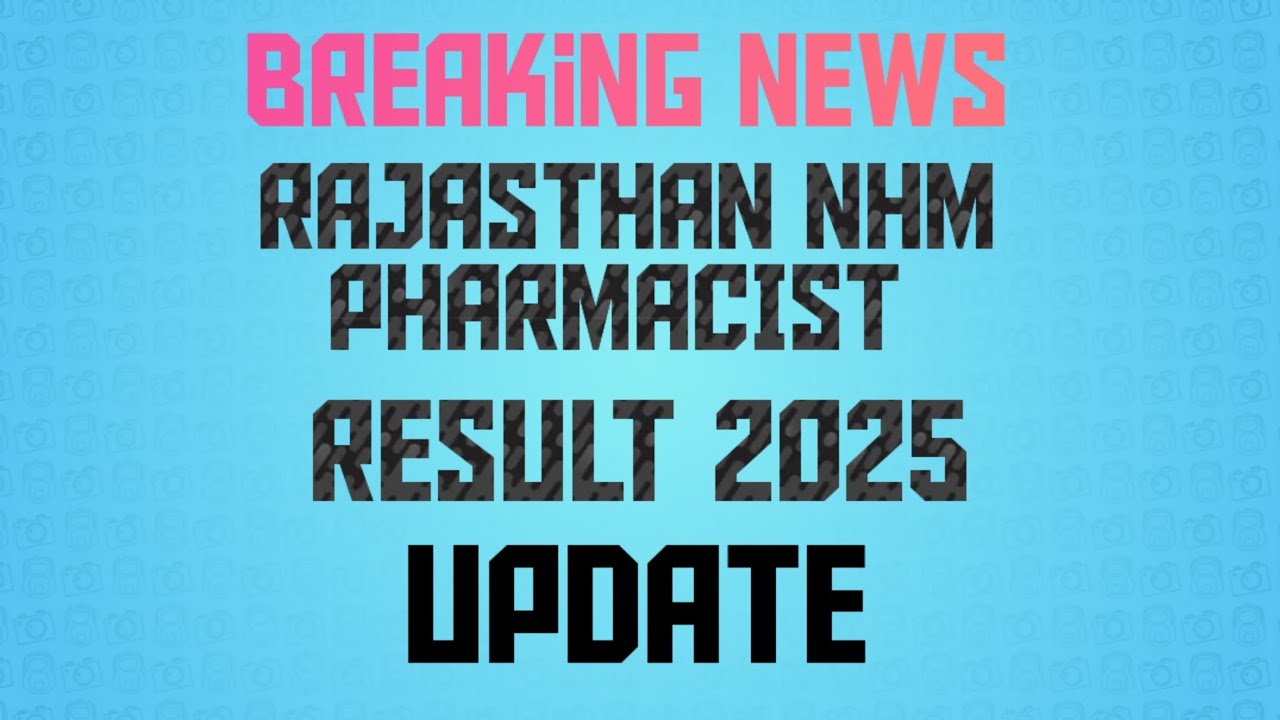 Rajasthan nhm pharmacist result 2025
