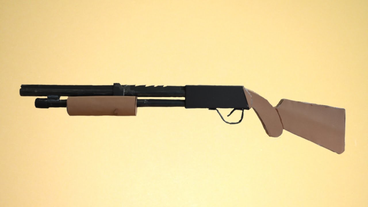 двустволка из картона. картонный дробовик. двустволка из картона. оружие из картона стреляющий. ружье из картона.