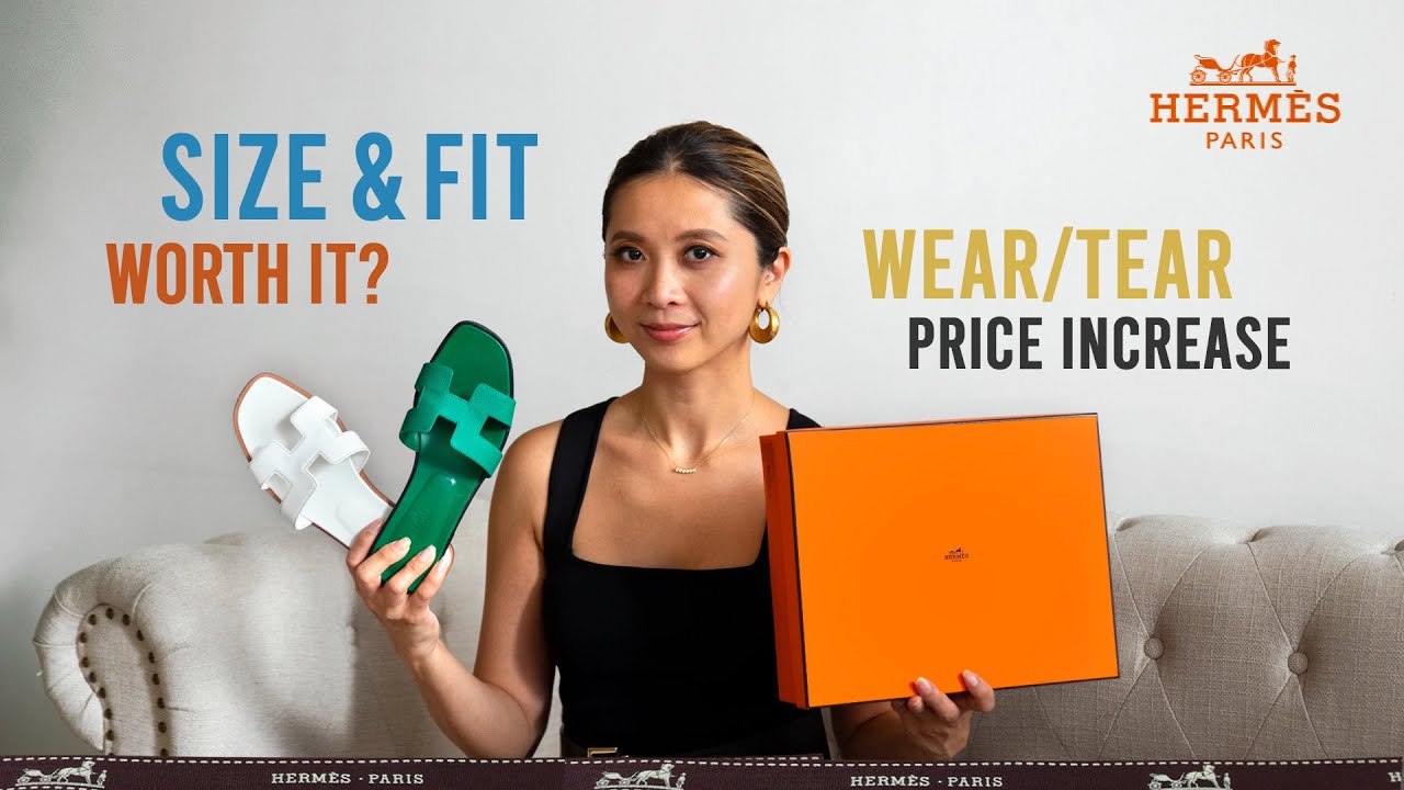 HERMES ♡ オランチャーム Jaune Poussin イエロー HERMES unboxing l HERMES Oran sandals gold unboxing + PRICE