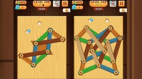 Screw Puzzle: Wood Nut & Bolt - Level 349