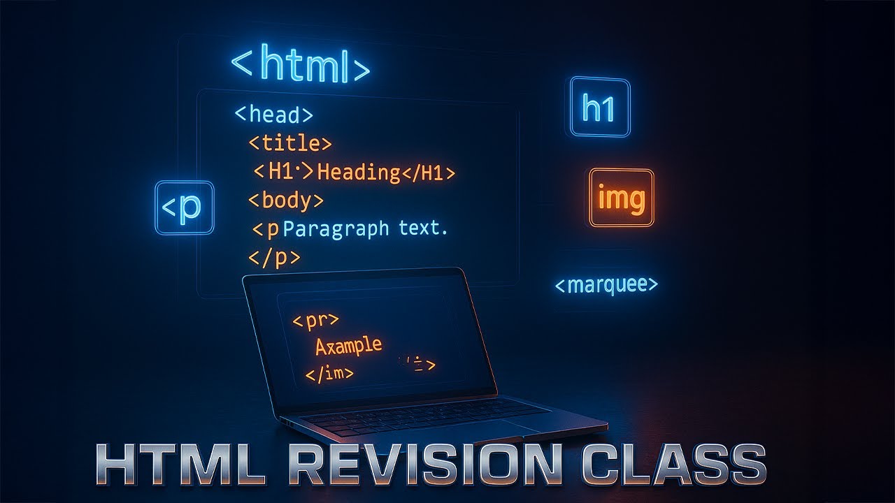 HTML Revision Class |P & Pre Tag, Headings, Font, Formatting, Image ...