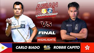 Carlo Biado vs Robbie Capito | FINAL | 2025 Asian Pool Championship Highlights #10ball screenshot 3