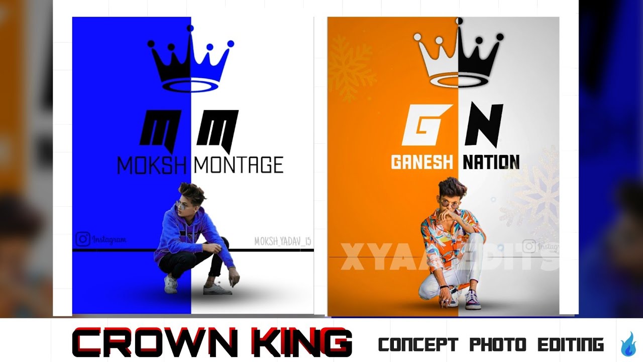 how to make professional crown king photo editing|| mokshmontage