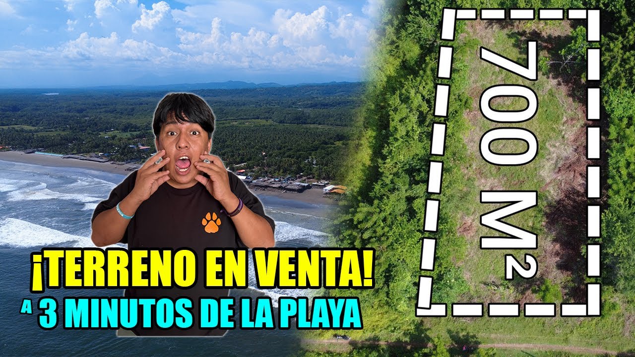 Vendo TERRENO GRANDE 20x35 a 3 minutos de la Playa El Espino en Usulutan