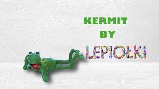 Lepiołki:Kermit TUTORiAL polymer clay, hand made, made hand