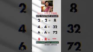 Genius person can solve this questions! 😎 Maths Brain Test #maths #shorts  #respect #ytshorts #bobby