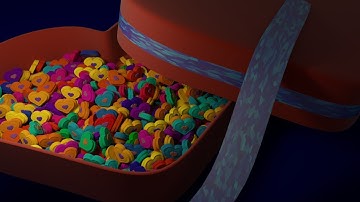 Heart Candy - random color effect - [Blender 3D]