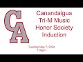 Capture de la vidéo Canandaigua Tri-M Music Honor Society Induction 5/7/24