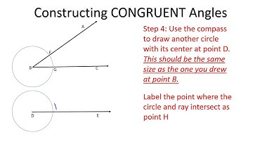 Constructing Congruent Angles video