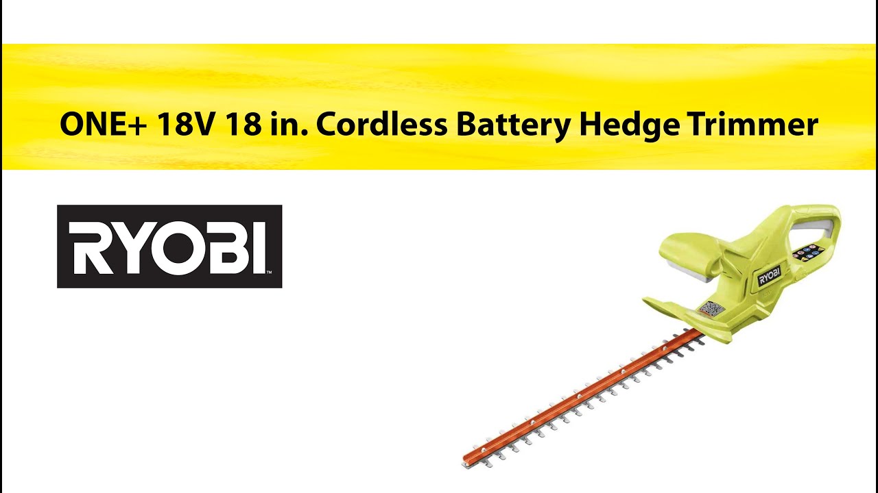 Ryobi One 18" Hedge Trimmer 18V unboxing and Watch how it works. - YouTube