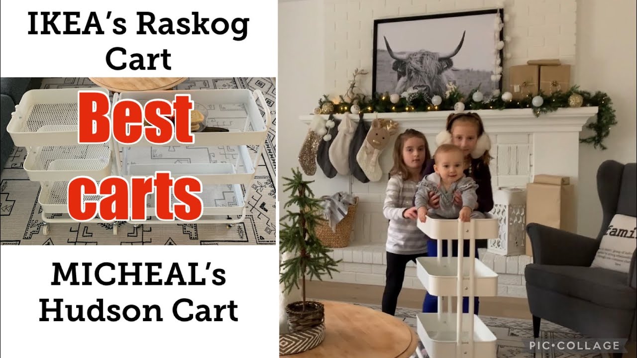Ikea (Raskog) & Micheal’s Hudson rolling cart: BEST UTILITY CARTS (reviews)