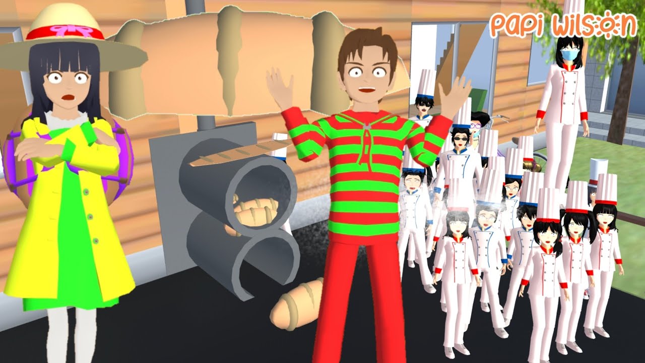 Yuta Dan Mio Study Tour Ke Bakery Bikin Roti Terbakar🤣😱🥖🍞🥐 | Sakura School Simulator | Papi Wilson