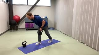 Kettlebell Split Stance RDL with Single Arm Row