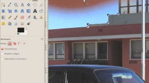 GIMP - Scissors Select Tool (Magnetic lasso Photoshop) - Remove thumb in picture