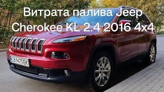 Jeep Cherokee KL 2.4 2016 4x4 Витрата палива
