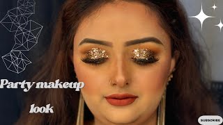How to apply glittery smokey eyeshadow | Amazing night party makeup look | 💄