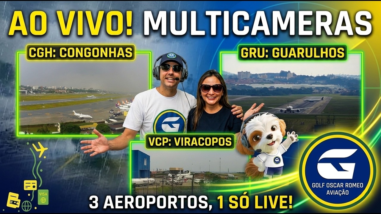 21/05/2026 - LIVE CGH, GRU, VCP - CÂMERAS GOLF OSCAR ROMEO AVIAÇÃO