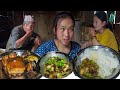 Pork dry meat  green beans recipe  cooking  eating in village style  nepali food  village vlog