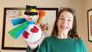 Felt Snowman Ornament from Vogue Pattern 1542
