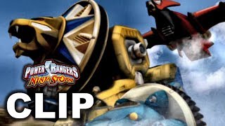 Power Rangers Ninja Storm - Hawk, Dolphin, Lion Ninja Zord Transformation Sequence (Storm Megazord)