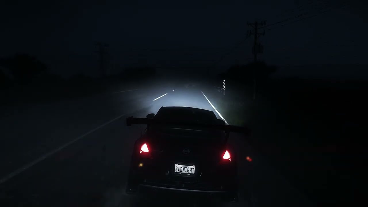 2 AM Rain Drive | Lonely Night Road Ambience | 1 Loop Hour