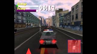 Driver (PSOne) The President's Run on Hard Mode with Nightmare City in a police cruiser screenshot 4