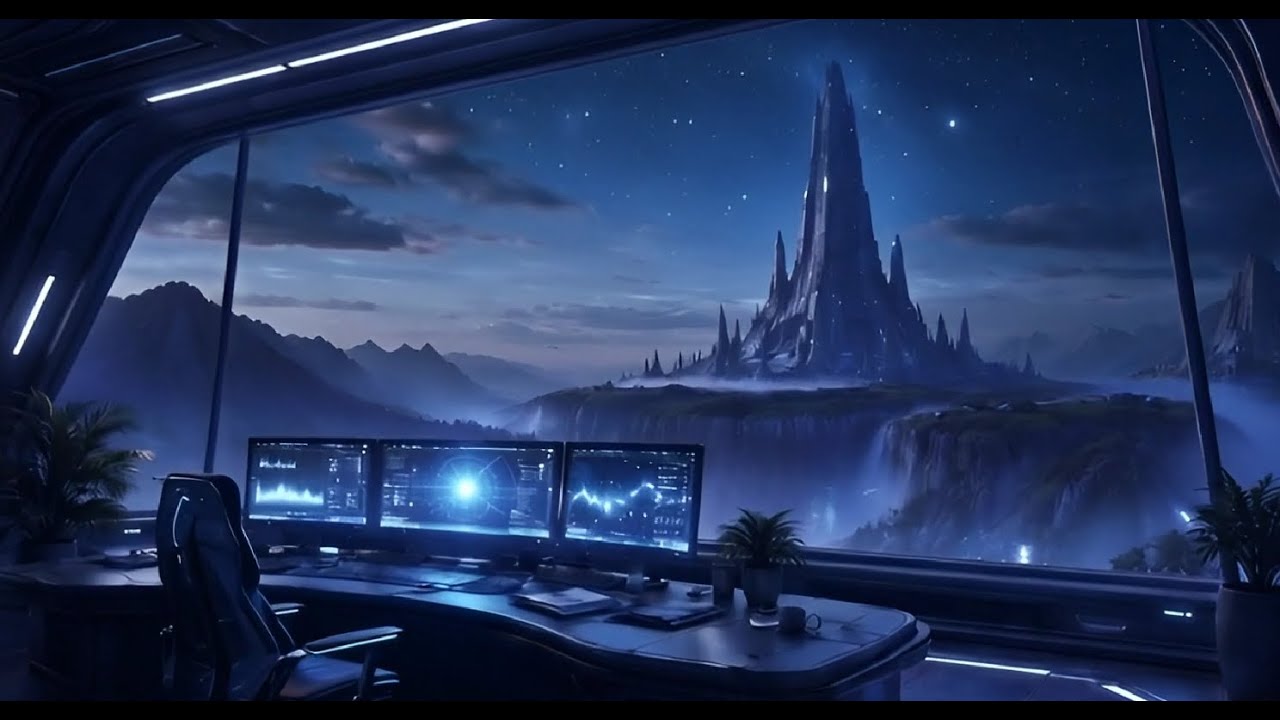 Late Night DeepFokus – Monolith Desk SciFi Ambient | 9h Live Replay