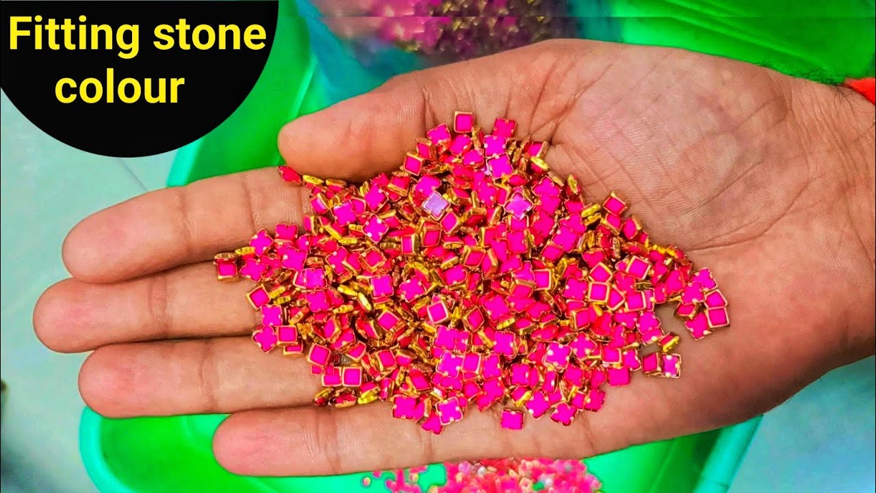 Fitting Stone Colour//Aari work materials online shopping