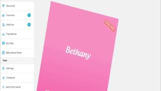 Juntos: un nombre de bebé - Versión de tableta screenshot 2