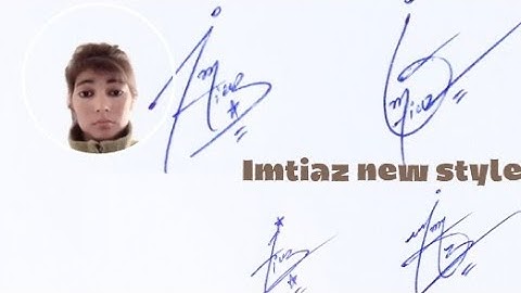 Imtiaz  new style tough sign#name signature with arooj